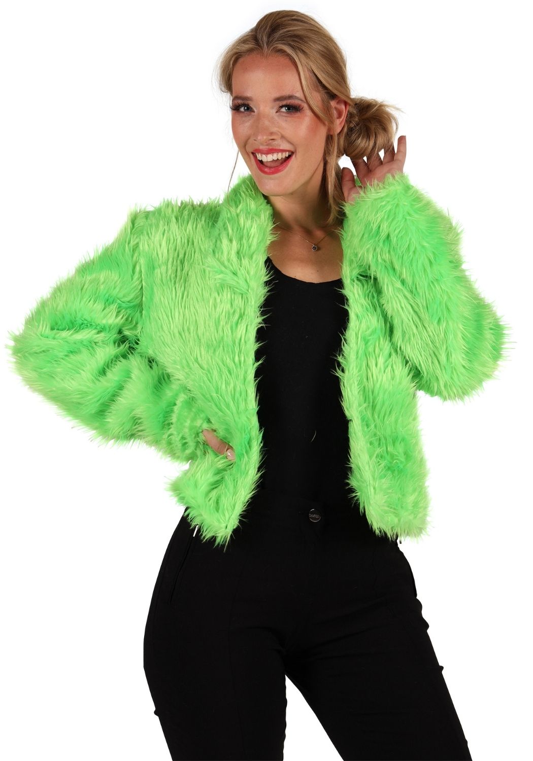 Bontjas Carnaval Dames Uni Groen - Festivales