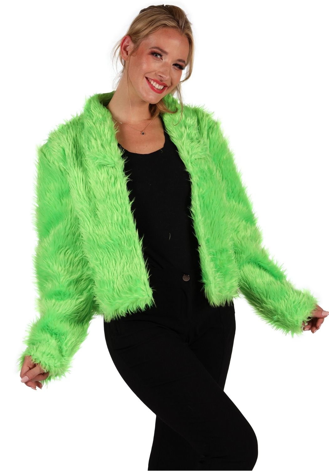 Bontjas Carnaval Dames Uni Groen - Festivales