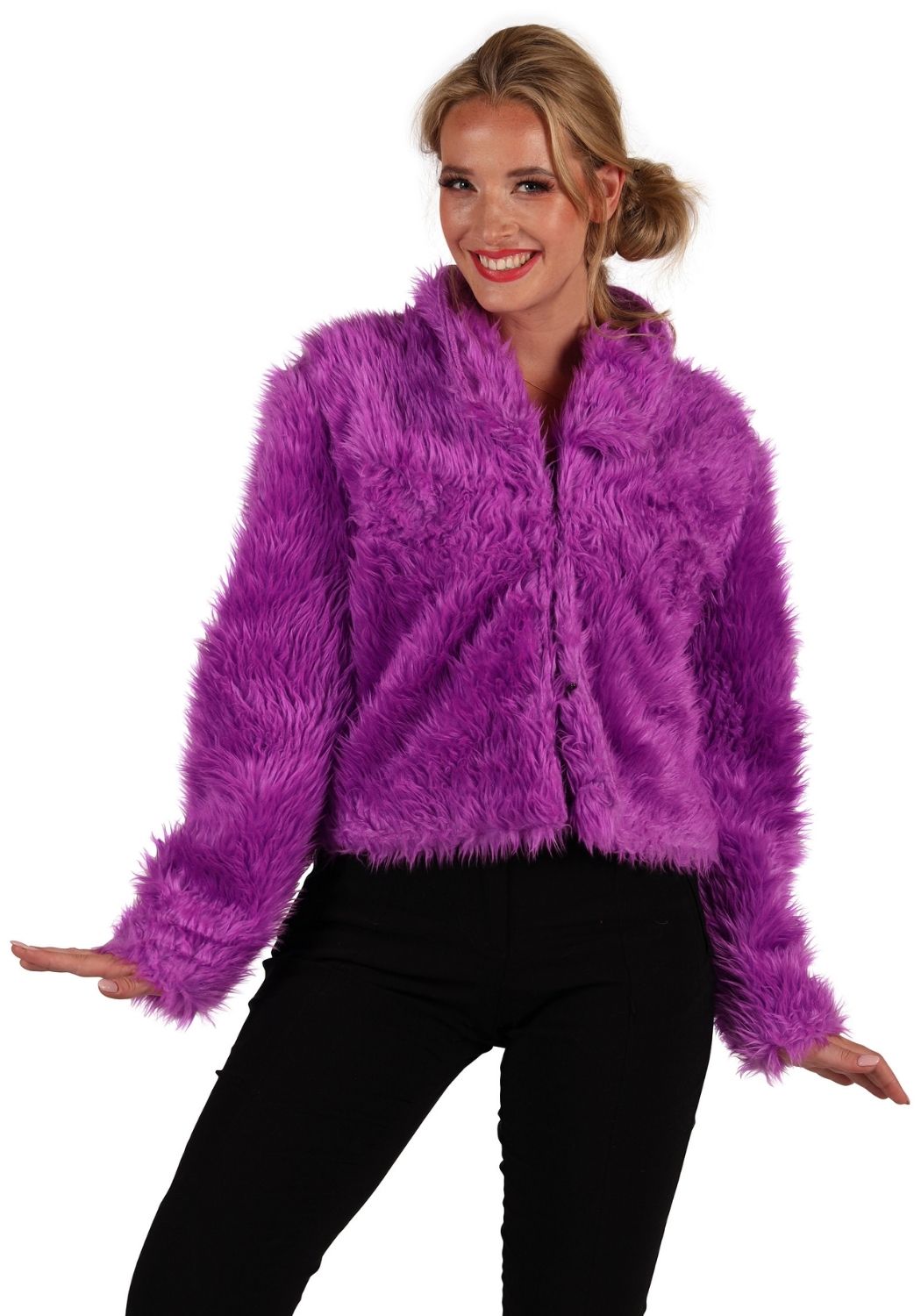 Bontjas Carnaval Dames Uni Paars - Festivales