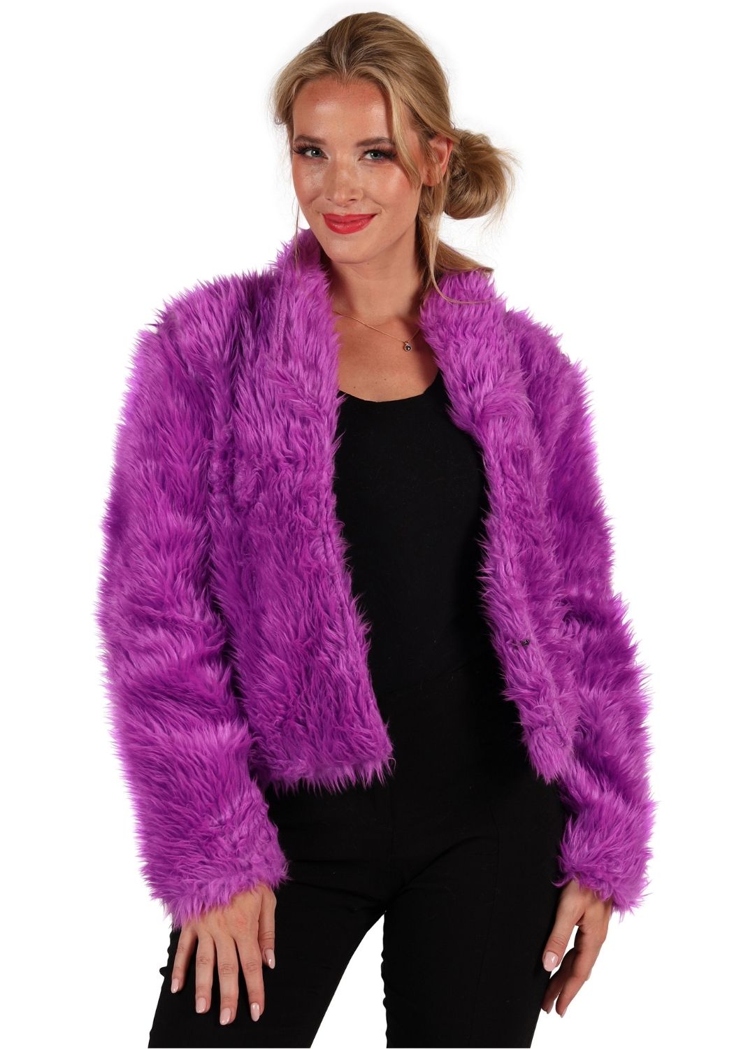 Bontjas Carnaval Dames Uni Paars - Festivales