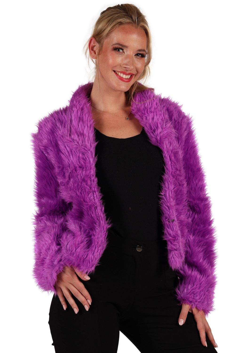 Bontjas Carnaval Dames Uni Paars - Festivales