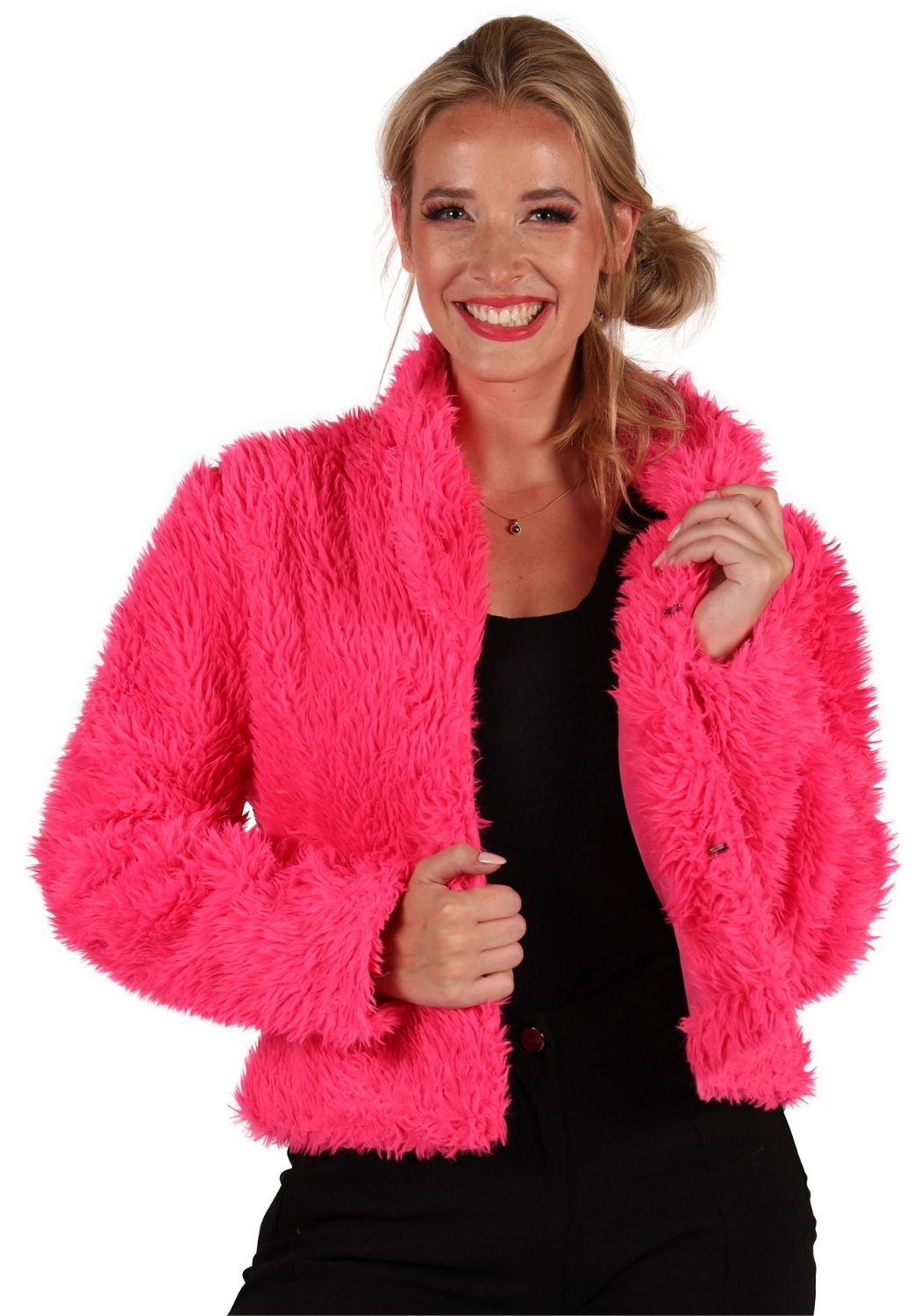 Bontjas Carnaval Dames Uni Roze - Festivales