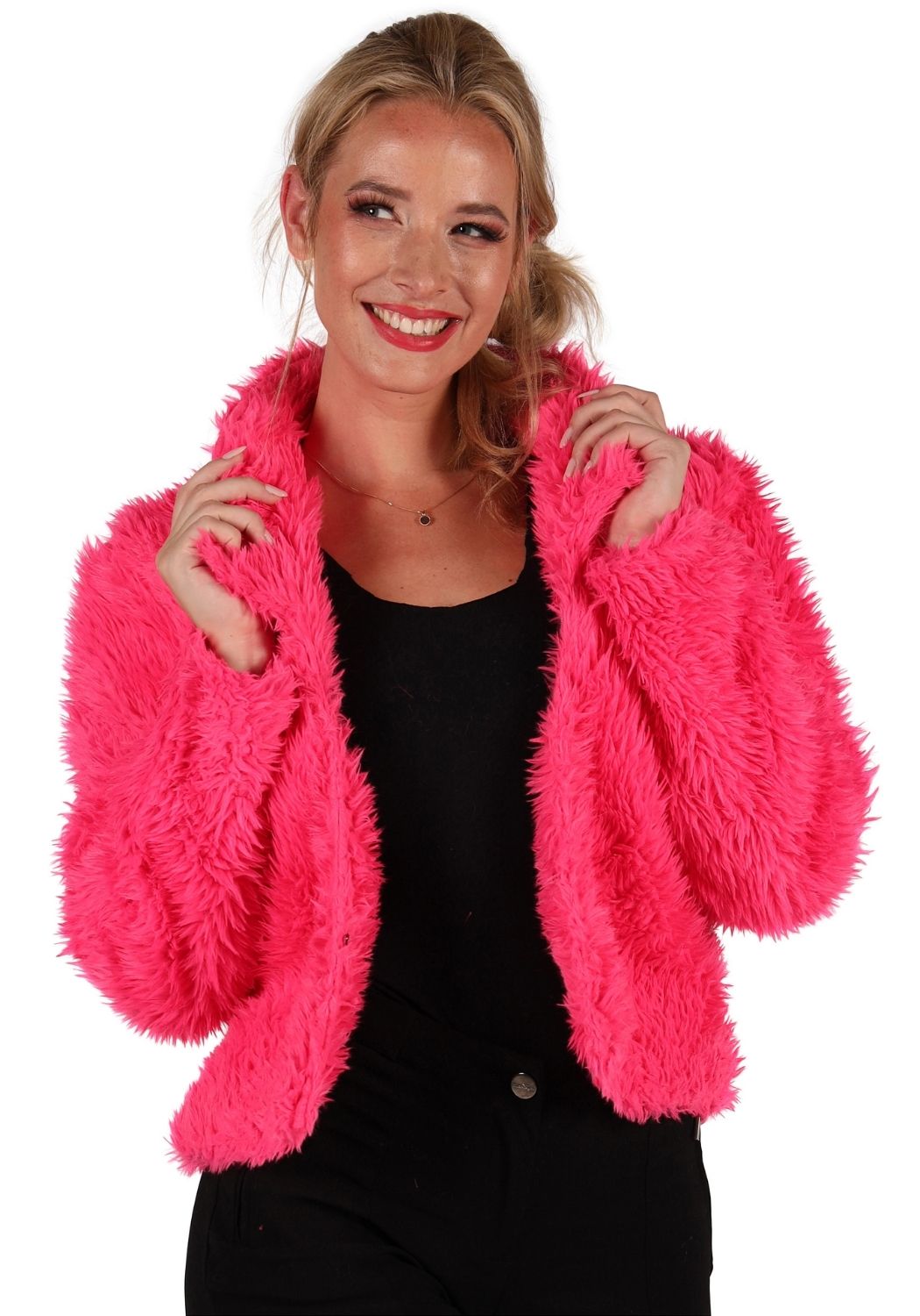 Bontjas Carnaval Dames Uni Roze - Festivales