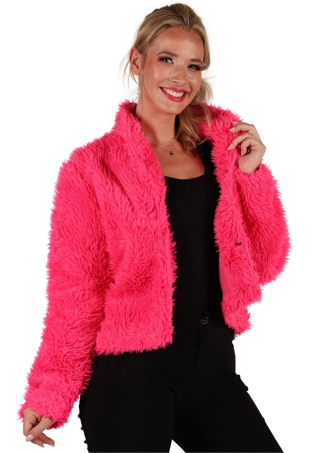 Bontjas Carnaval Dames Uni Roze - Festivales