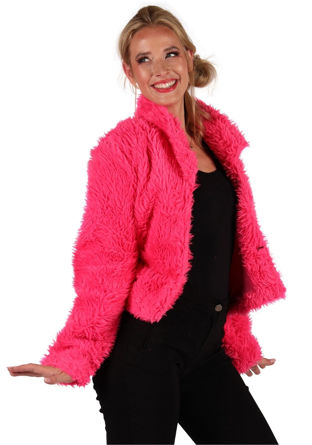 Bontjas Carnaval Dames Uni Roze - Festivales