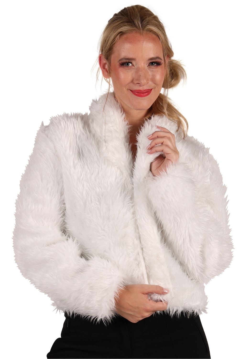 Bontjas Carnaval Dames Uni Wit - Festivales