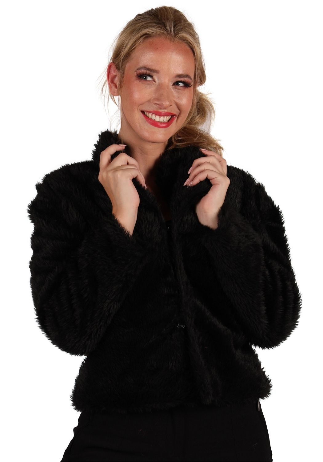 Bontjas Carnaval Dames Uni Zwart - Festivales