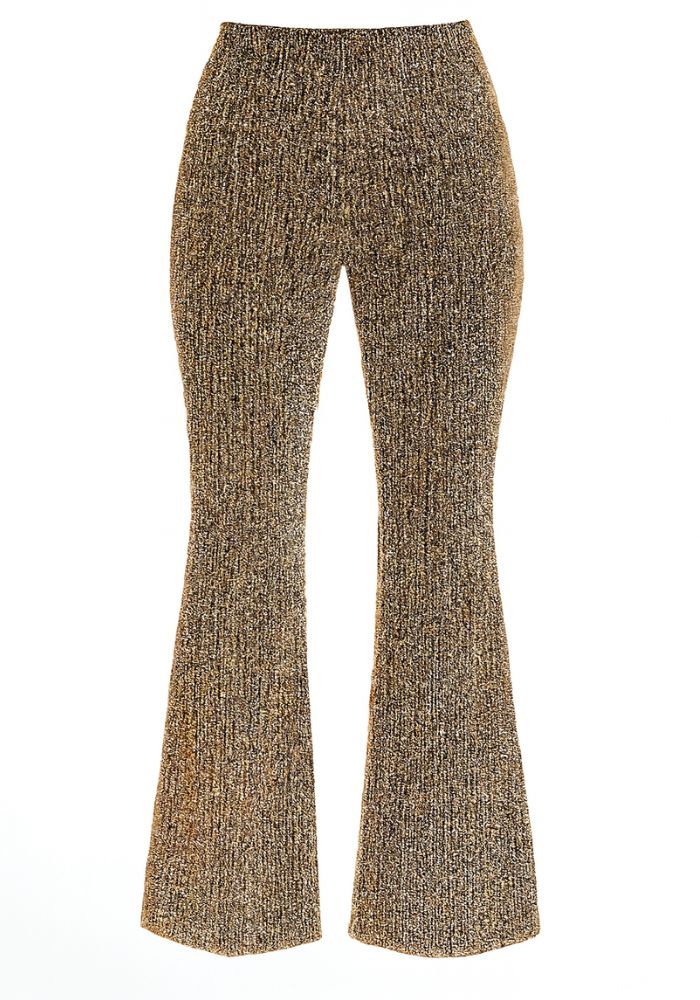 Flared Broek Shiny Goldy - Festivales