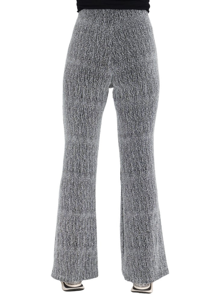 Flared Broek Shiny Silvery - Festivales