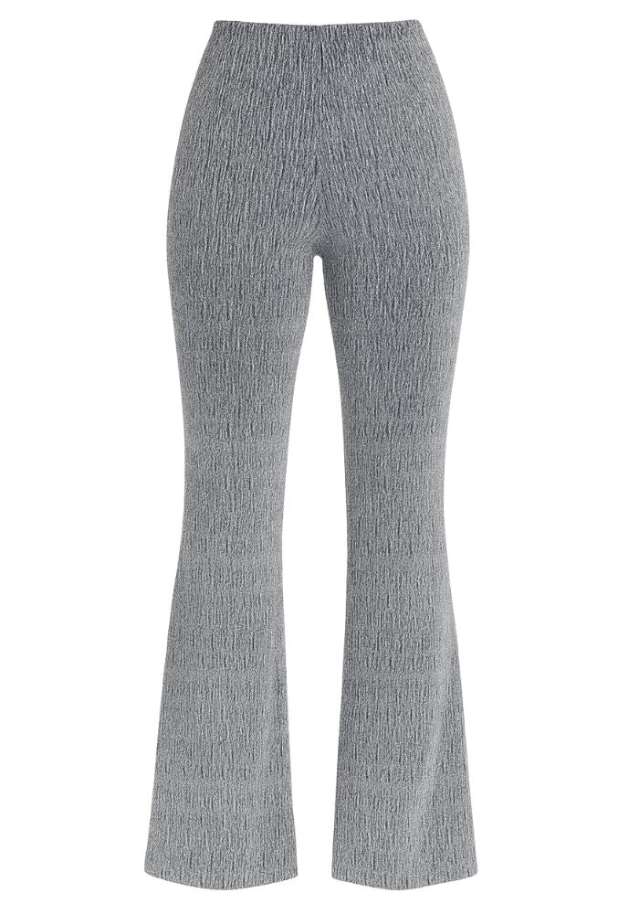 Flared Broek Shiny Silvery - Festivales