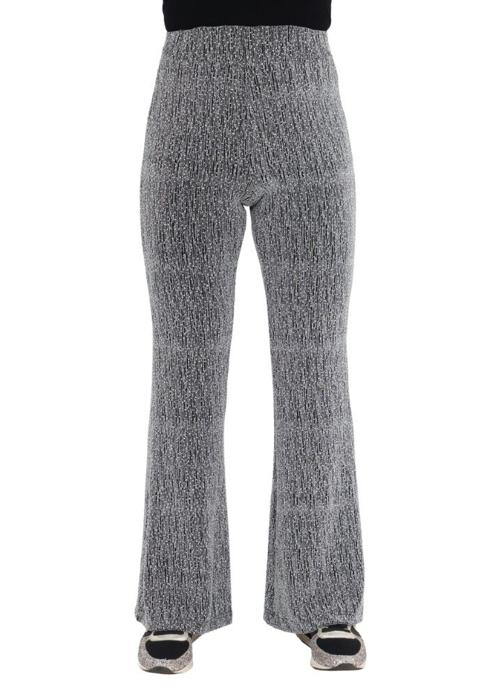 Flared Broek Shiny Silvery - Festivales