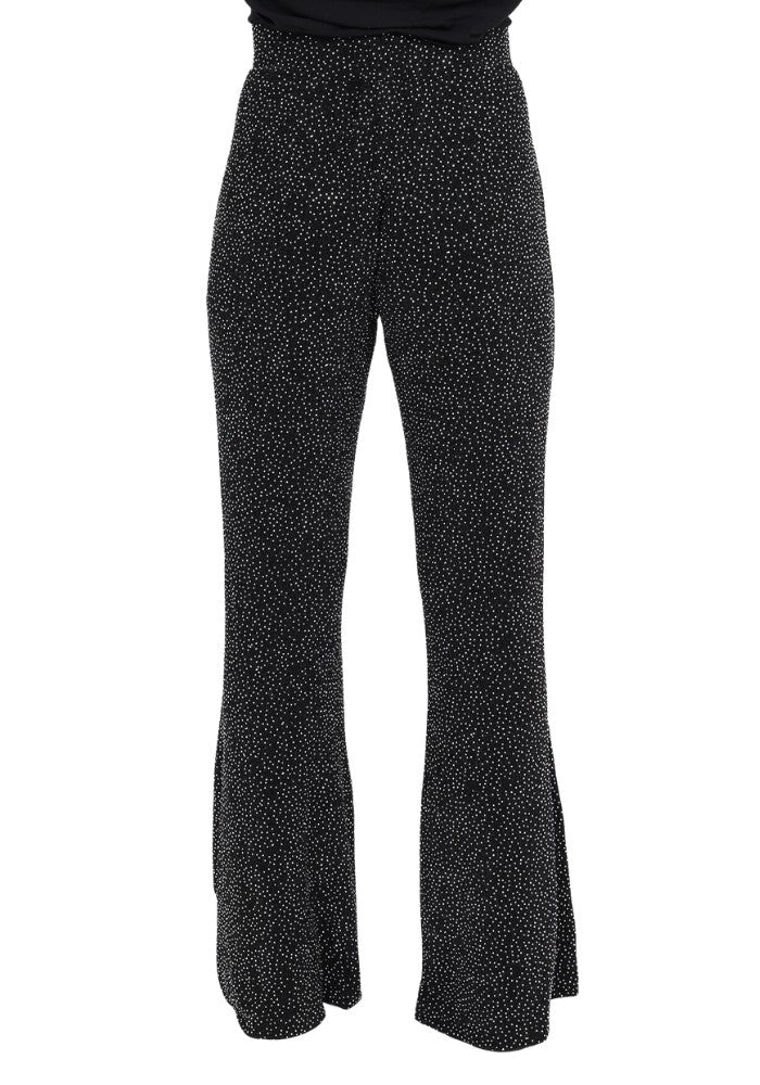 Flared Broek Shiny Black - Festivales