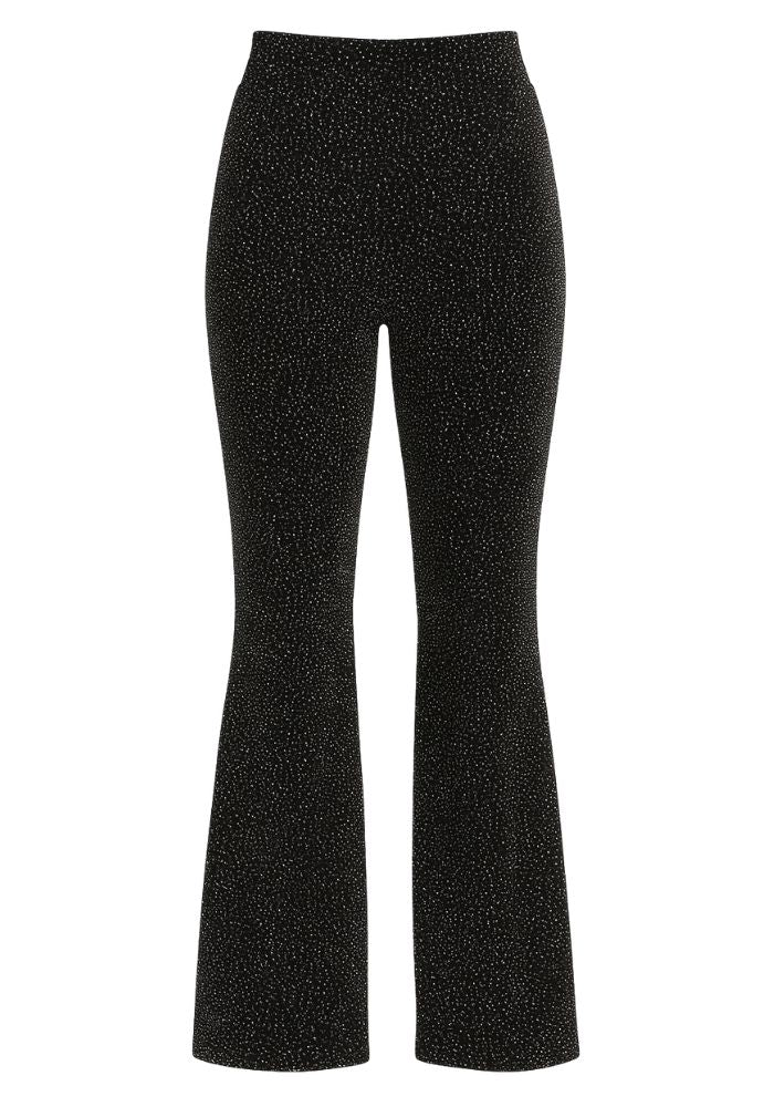 Flared Broek Shiny Black - Festivales