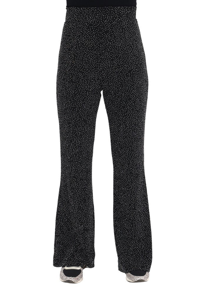 Flared Broek Shiny Black - Festivales