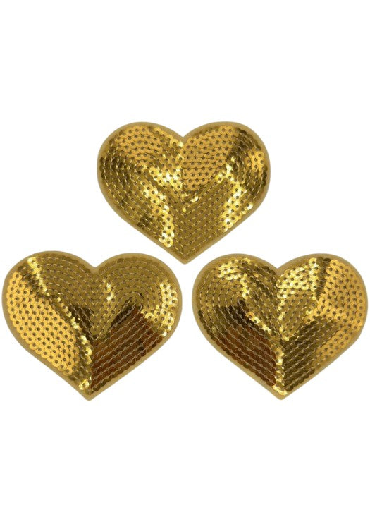 Hartjes Strass Goud - Carnavals Embleem - Festivales