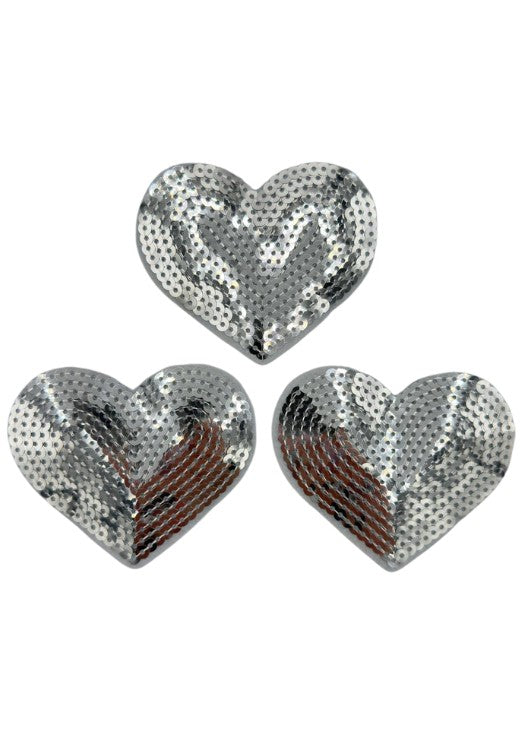 Hartjes Strass Zilver - Carnavals Embleem - Festivales