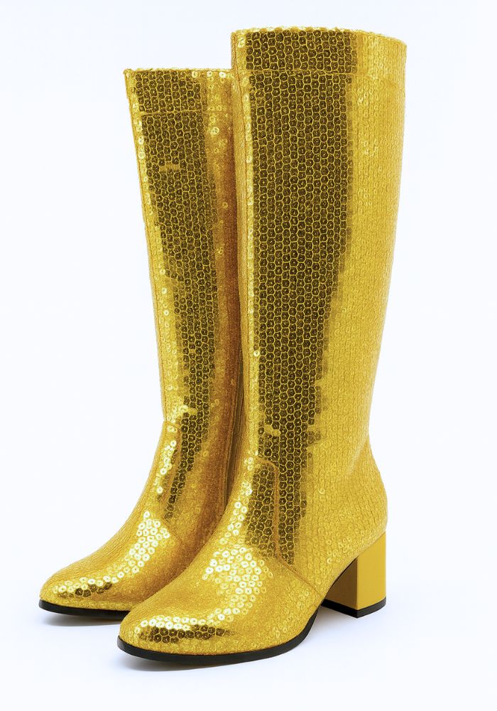 Pailletten Laarzen Goud Dames - Festivales