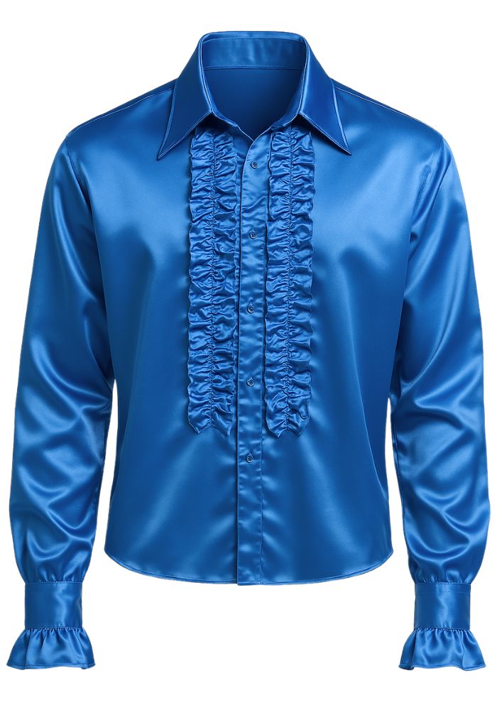 Party Overhemd Blauw M - Festivales