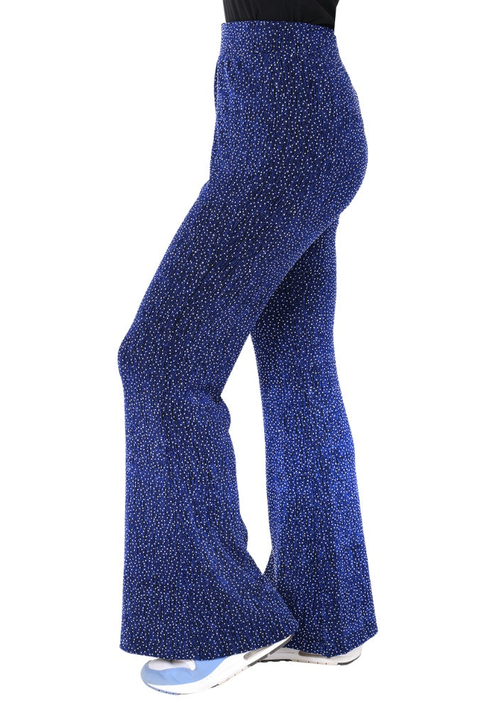 Flared Broek Shiny Sky Blue - Festivales