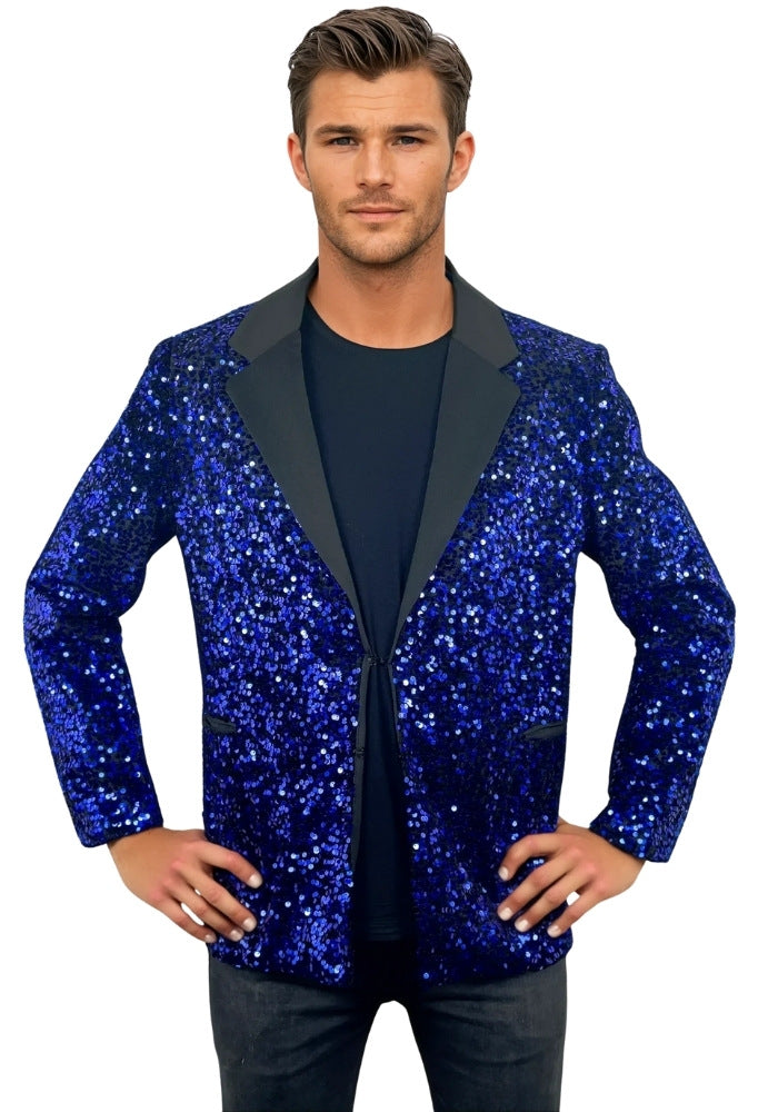 Carnavalsjas Herencolbert Pailletten Blauw - Festivales