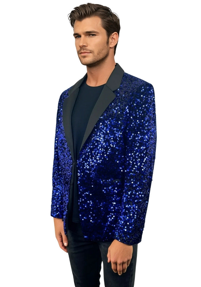 Carnavalsjas Herencolbert Pailletten Blauw - Festivales