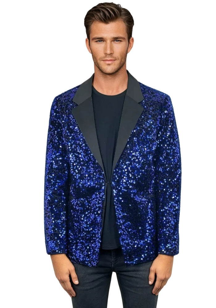Carnavalsjas Herencolbert Pailletten Blauw - Festivales