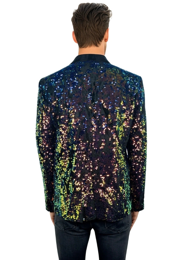 Carnavalsjas Luxe Pailletten Colbert Heren - Festivales