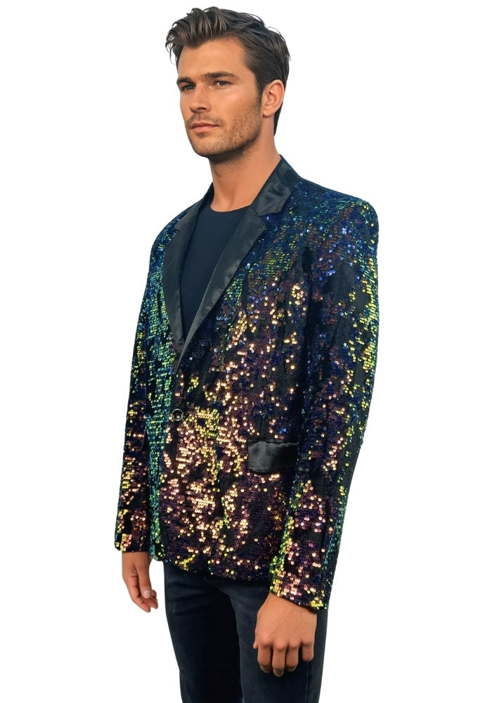 Carnavalsjas Luxe Pailletten Colbert Heren - Festivales