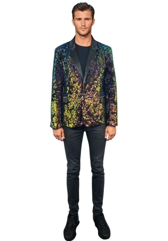 Carnavalsjas Luxe Pailletten Colbert Heren - Festivales