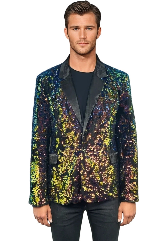 Carnavalsjas Luxe Pailletten Colbert Heren - Festivales