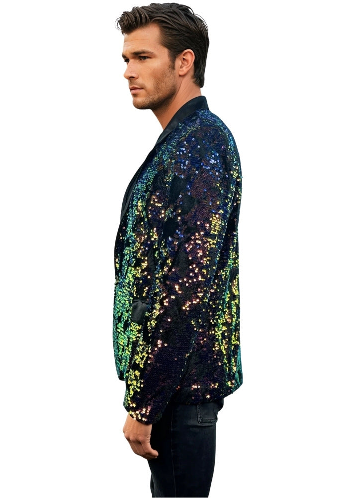 Carnavalsjas Luxe Pailletten Colbert Heren - Festivales