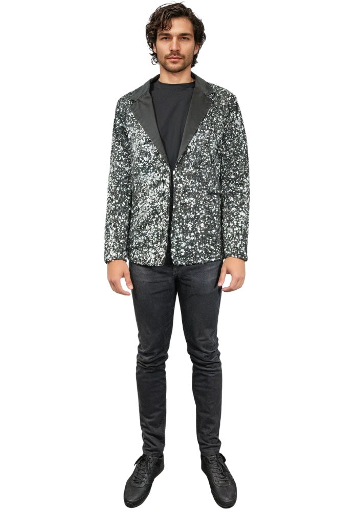 Carnavalsjas Herencolbert Pailletten Zilver - Festivales