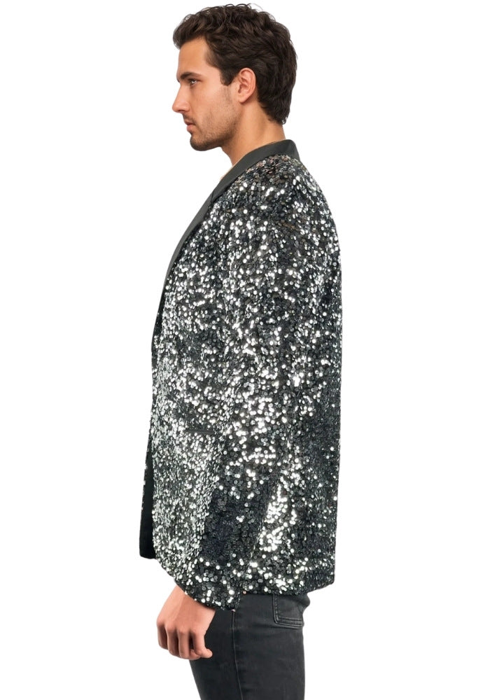 Carnavalsjas Herencolbert Pailletten Zilver - Festivales