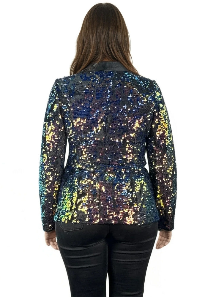 Carnavalsjas Luxe Pailletten Colbert Dames - Festivales