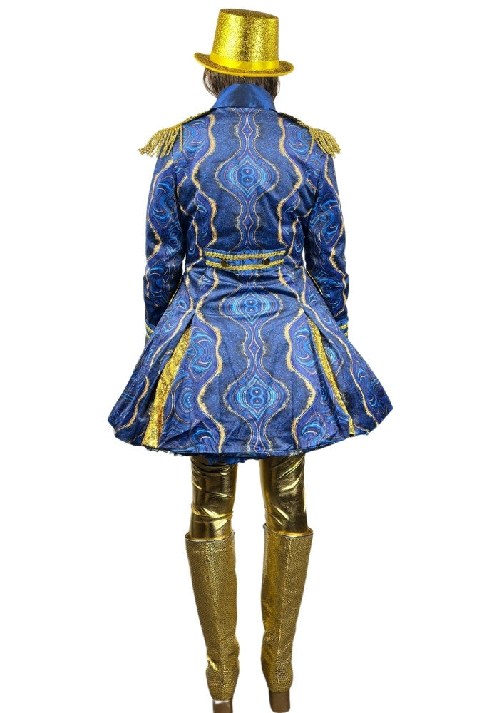 Carnavalsjas Dames Blauw Marble - Bundel Luxe - Festivales