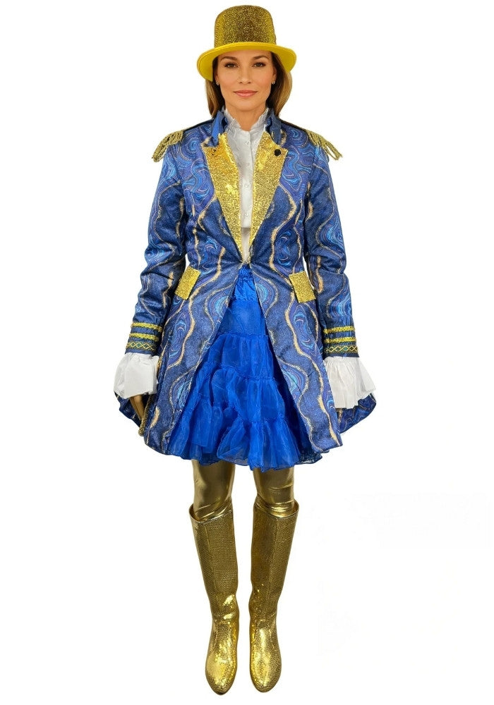 Carnavalsjas Dames Blauw Marble - Bundel Luxe - Festivales