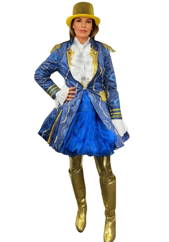 Carnavalsjas Dames Blauw Marble - Bundel Luxe - Festivales