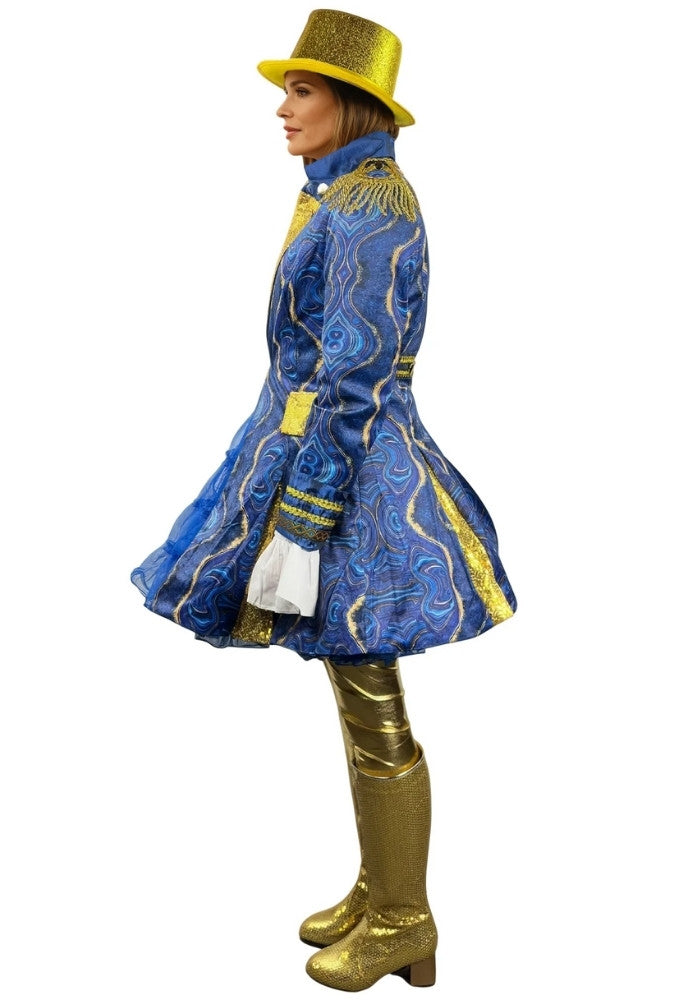 Carnavalsjas Dames Blauw Marble - Bundel Luxe - Festivales