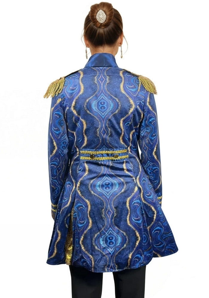 Carnavalsjas Dames Blauw Marble - Festivales