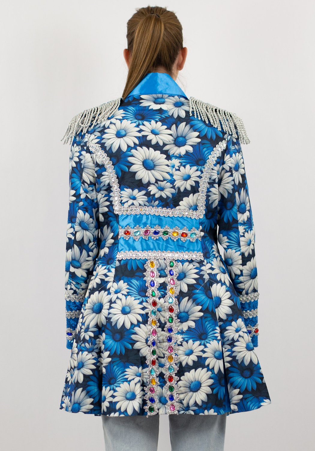 Carnavalsjas Dames Blue White Ladyflower - Festivales