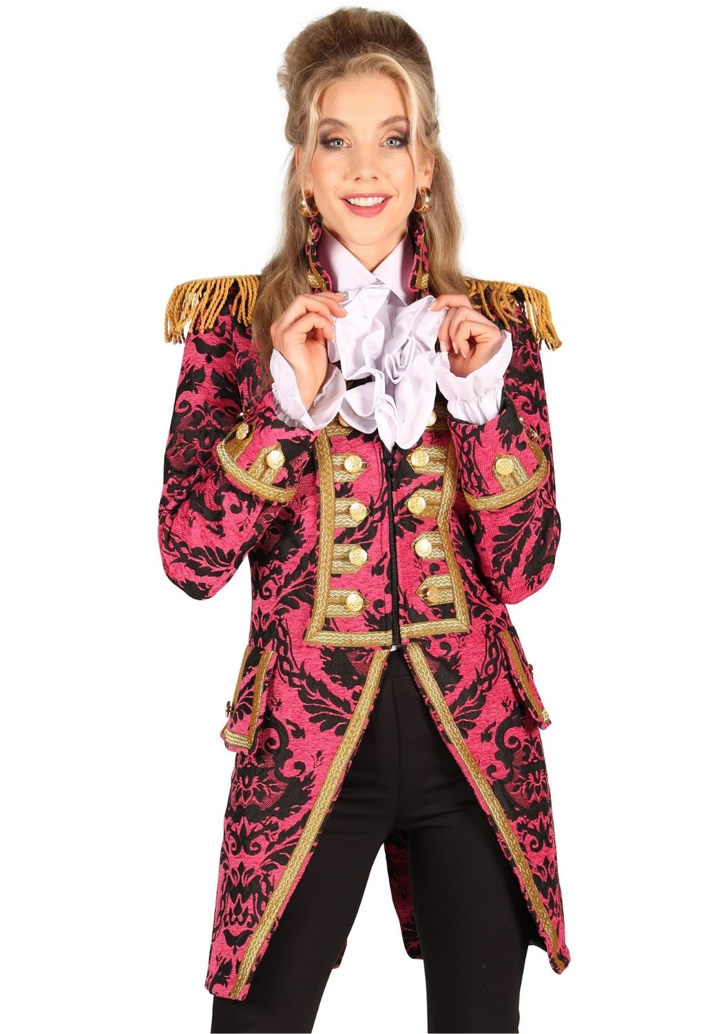 Carnavalsjas Dames Brocaat Nelson Roze/Goud - Festivales