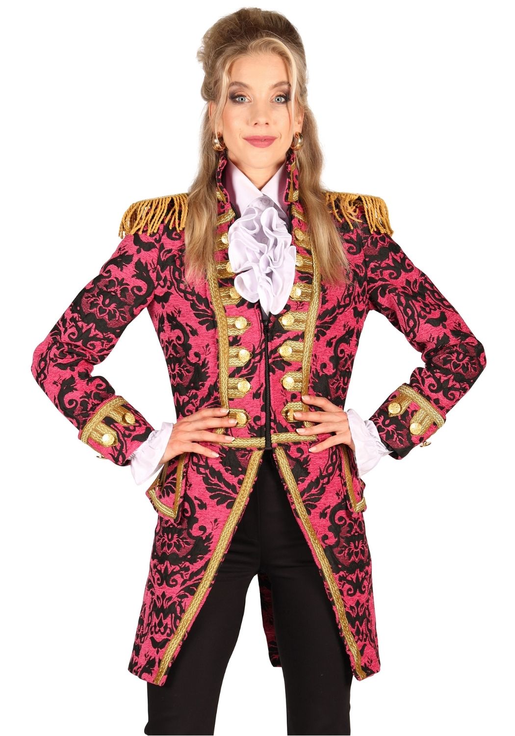 Carnavalsjas Dames Brocaat Nelson Roze/Goud - Festivales