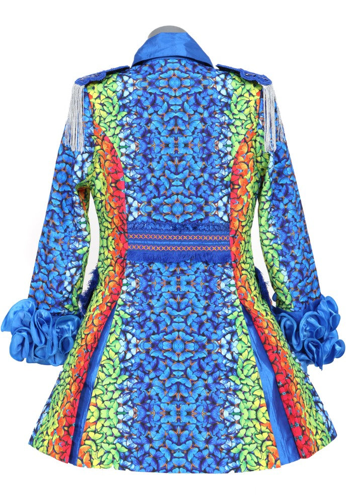 Carnavalsjas Dames Butterfly Blauw - Festivales