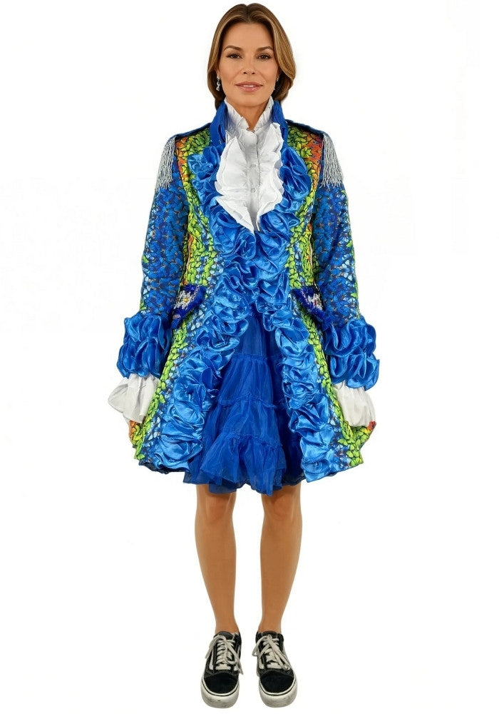 Carnavalsjas Dames Butterfly Blauw - Bundel Basic - Festivales