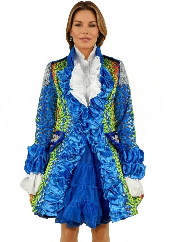 Carnavalsjas Dames Butterfly Blauw - Bundel Basic - Festivales