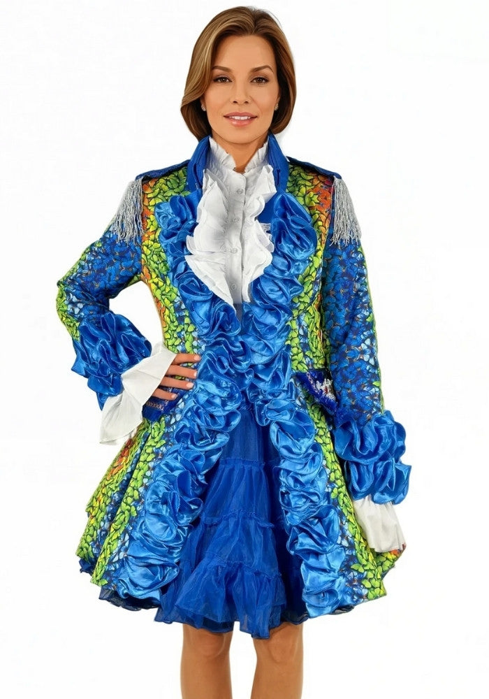 Carnavalsjas Dames Butterfly Blauw - Bundel Basic - Festivales