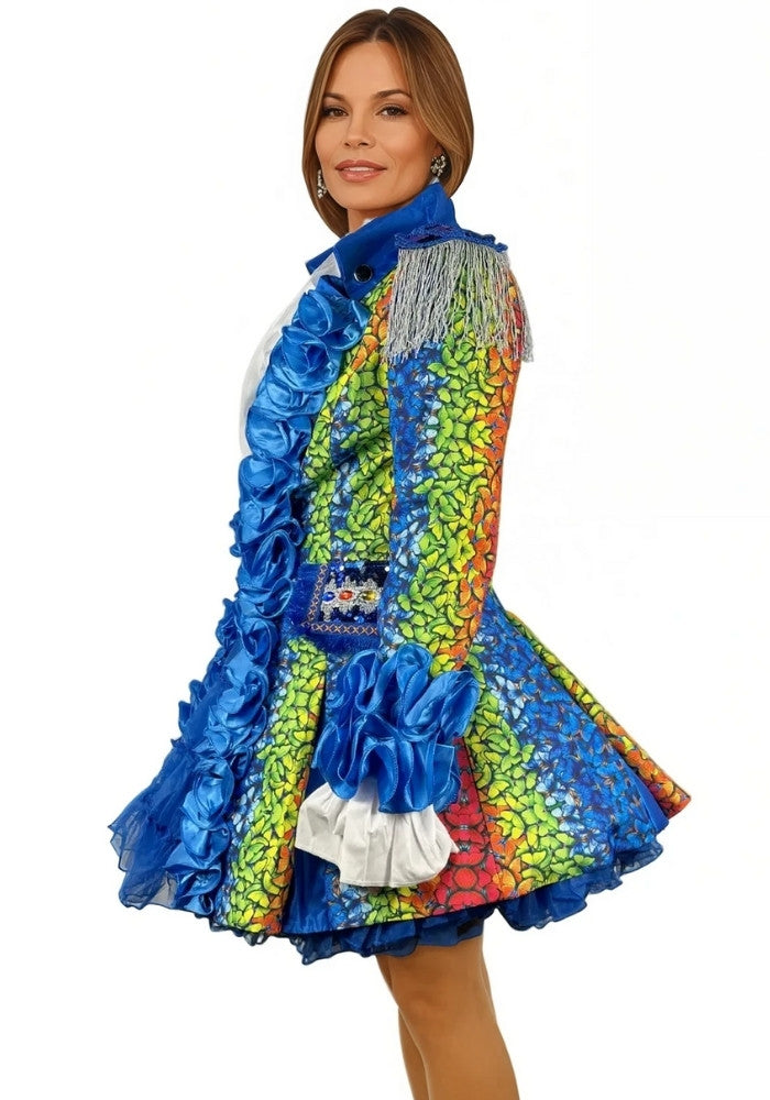Carnavalsjas Dames Butterfly Blauw - Bundel Basic - Festivales