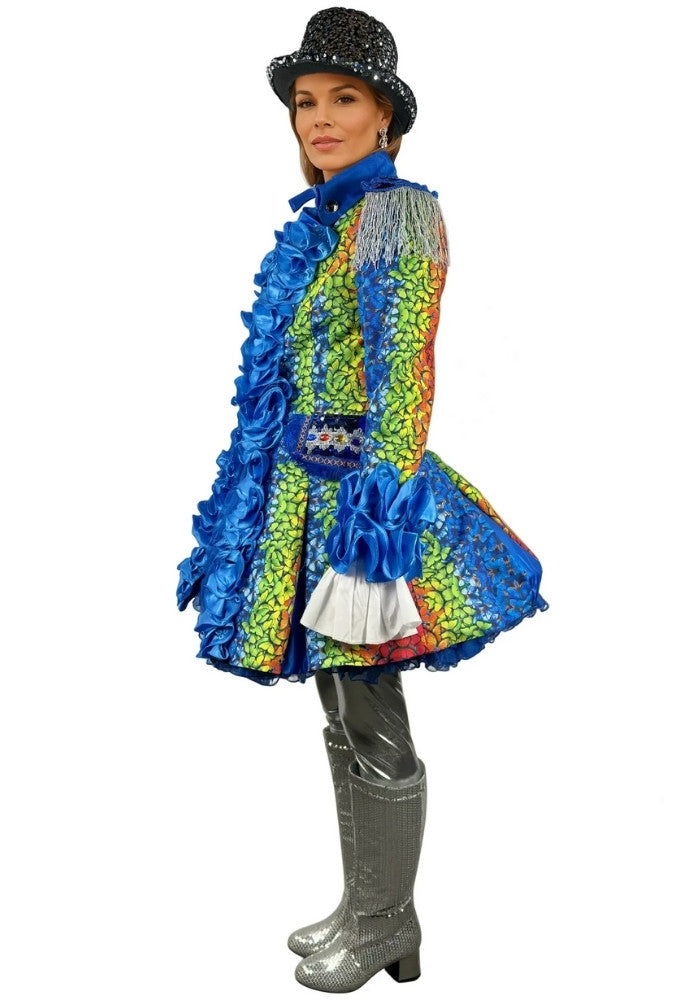 Carnavalsjas Dames Butterfly Blauw - Bundel Luxe - Festivales