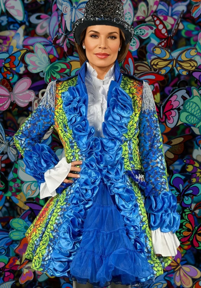 Carnavalsjas Dames Butterfly Blauw 36 - Festivales