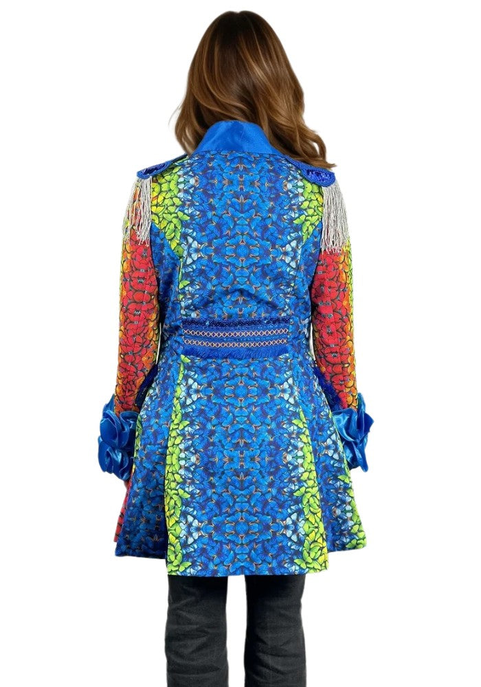 Carnavalsjas Dames Butterfly Blauw - Festivales